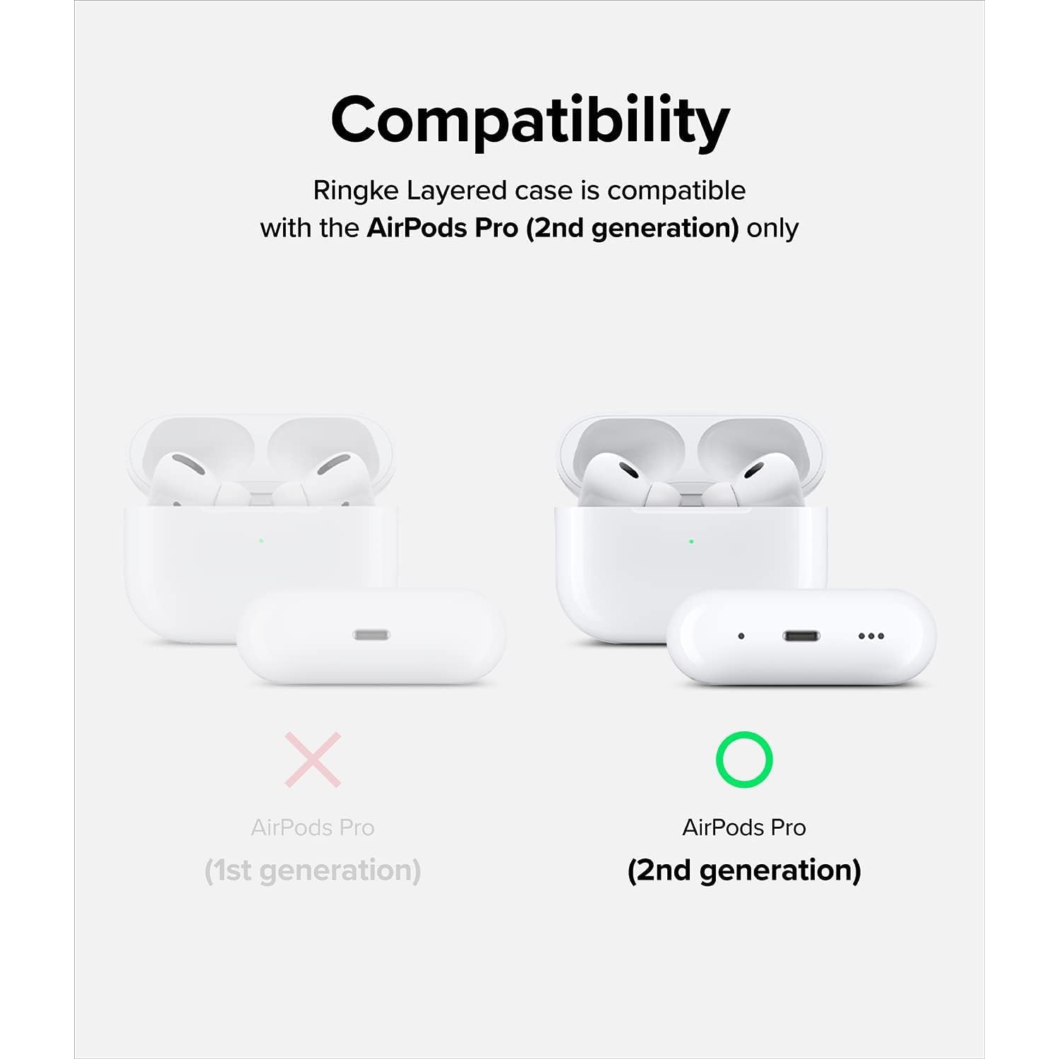 Layered Case [Scratch Resistance] Compatible with AirPods Pro 2 Case, Shockproof Cover with Carabiner Designed