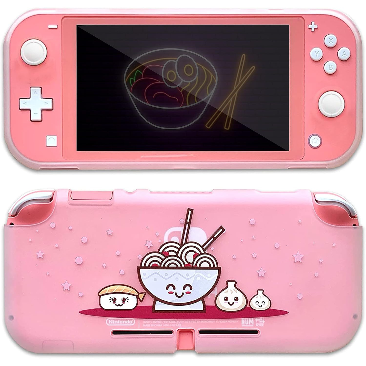 Ramen Sushi Switch Cover | Food Dumpling Noodles Japanese Cute Kawaii Pastel Case | Snap on Shell