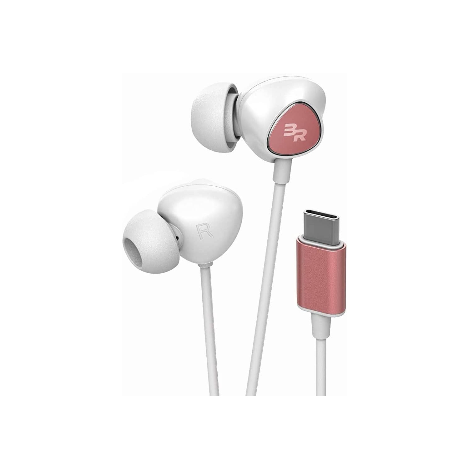 USB-C Earbud Headphones with - Wired in-Ear Type C Earphones for Pixel 4/5/6/6a/6 Pro Note 10/20, S20/S21,S22/S23