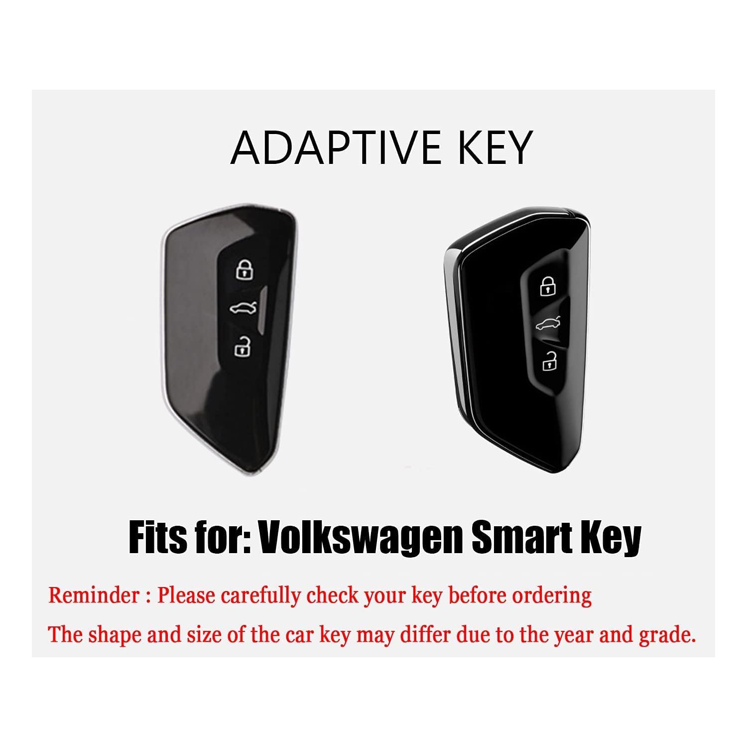 Couvre-clé pour Volkswagen VW Golf 8 MK8 GTI GTD Siège Ateca Skoda Accessoires de voiture avec porte-clés Clé souple en TPU