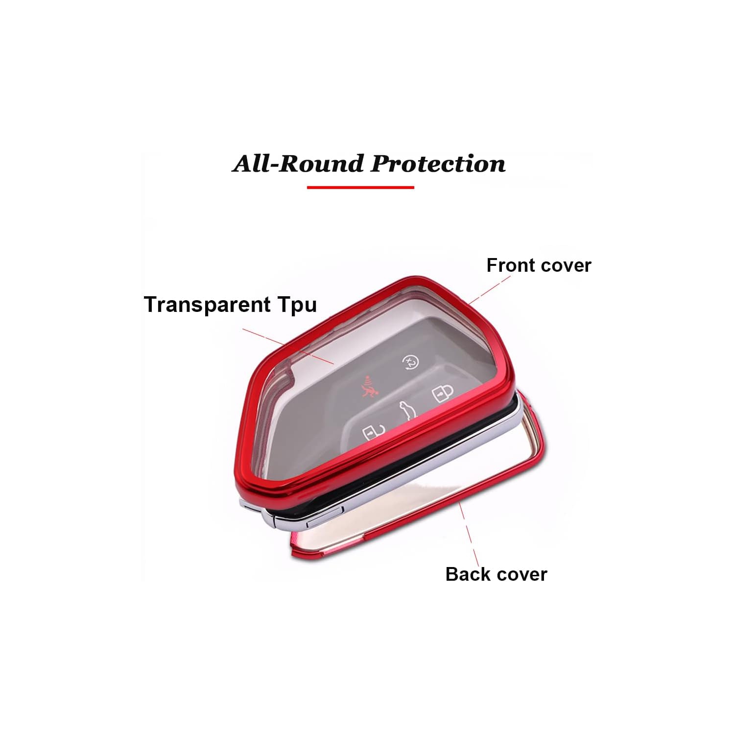 Couvre-clé pour Volkswagen VW Golf 8 MK8 GTI GTD Siège Ateca Skoda Accessoires de voiture avec porte-clés Clé souple en TPU