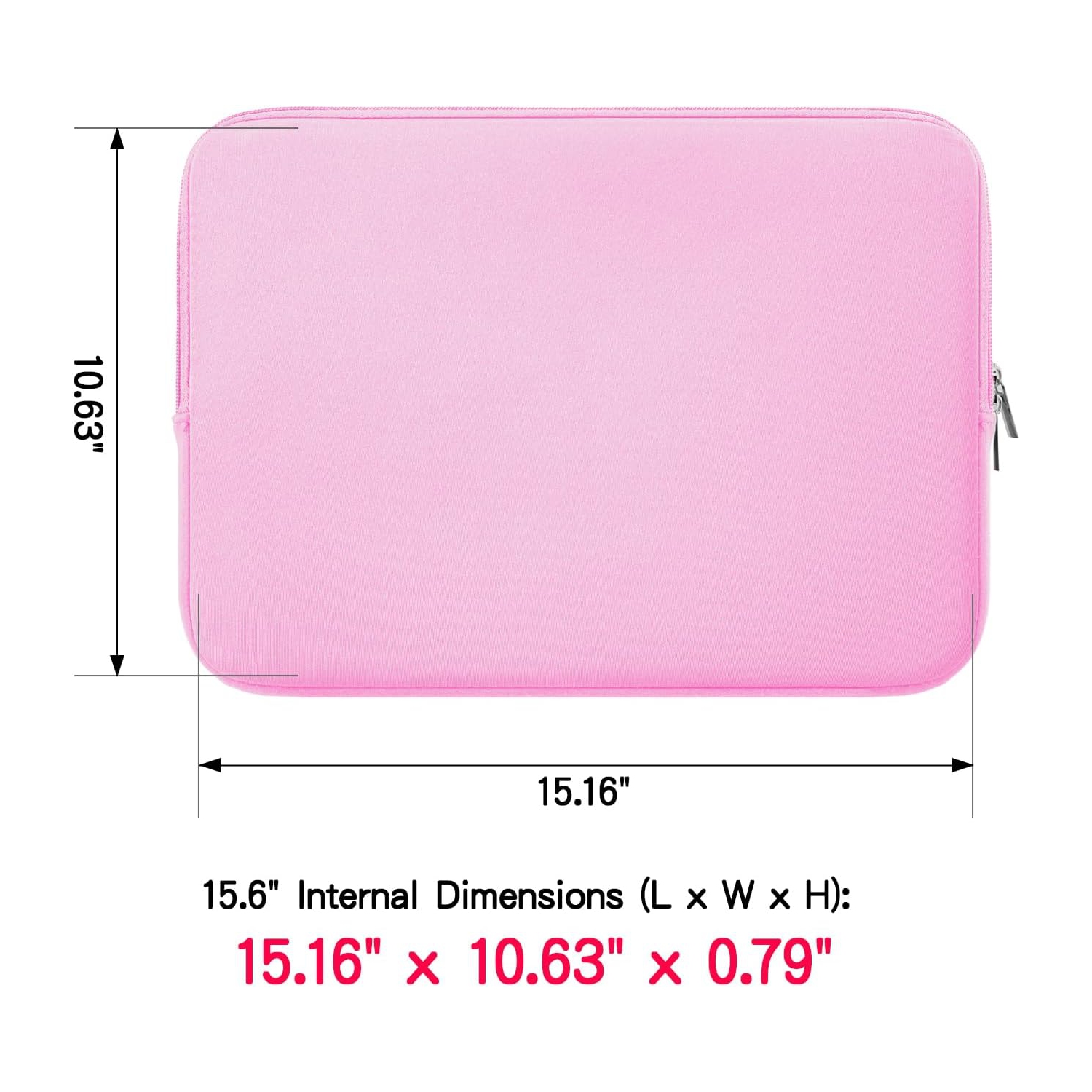 RAINYEAR 15.6 Inch Laptop Sleeve Case Soft Fluffy Lining Cover Bag Compatible with 15.6" Notebook Computer Chromebook