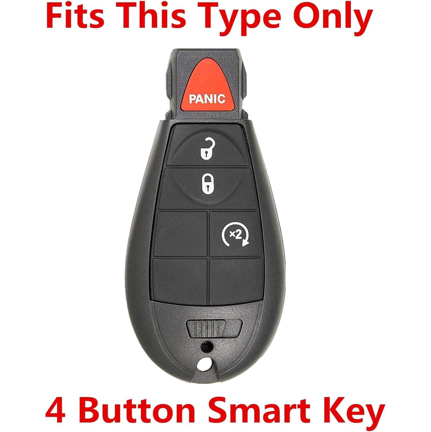 2 Remplacement de couvercle de porte-clés PCS pour Chrysler, Dodge Ram, Caravan, revêtement en silicone pour télécommande de télédéverrouillage Town &