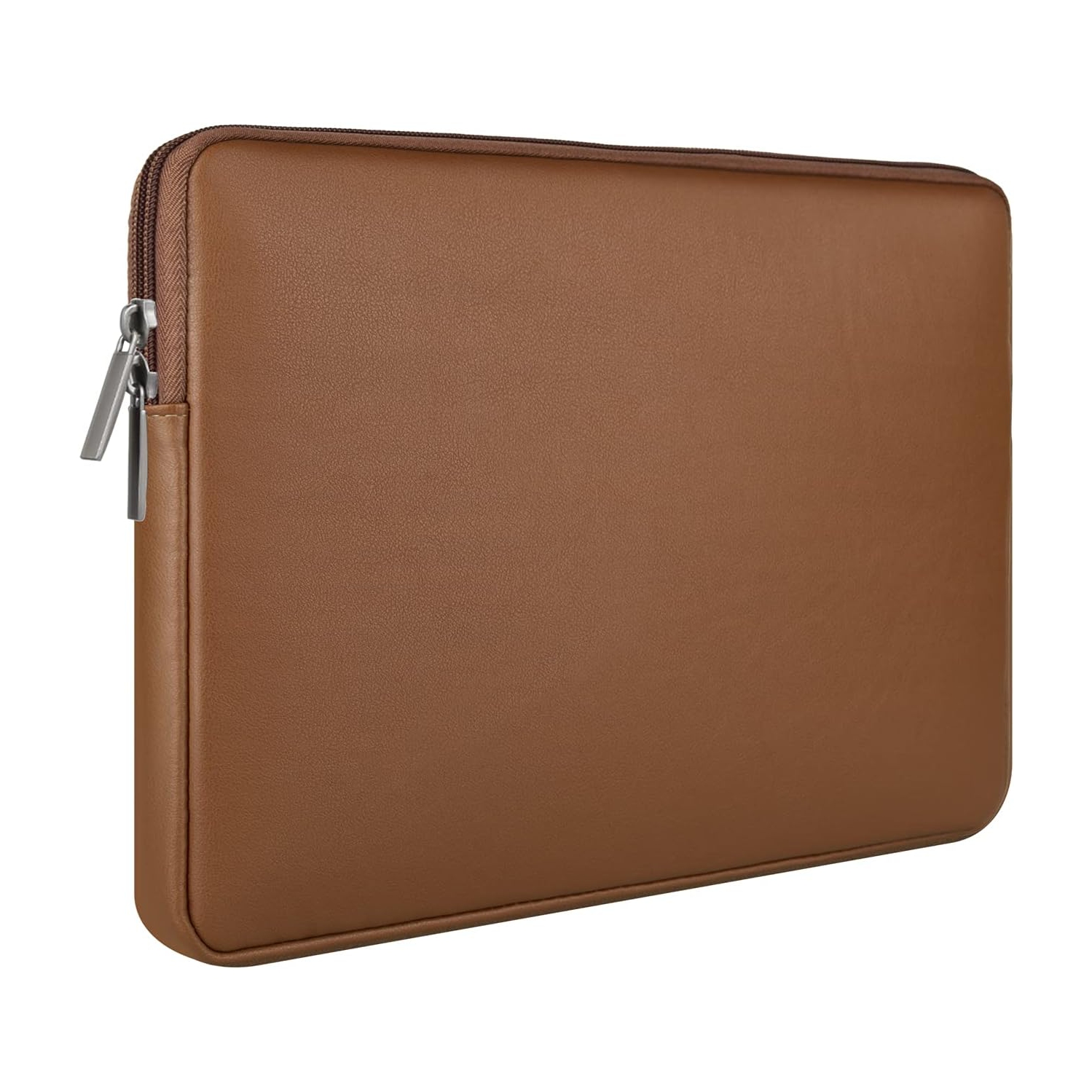 RAINYEAR 14 Inch Laptop Sleeve Soft PU Leather Case Protective Water Resistant Zipper Cover Carrying Bag Compatible