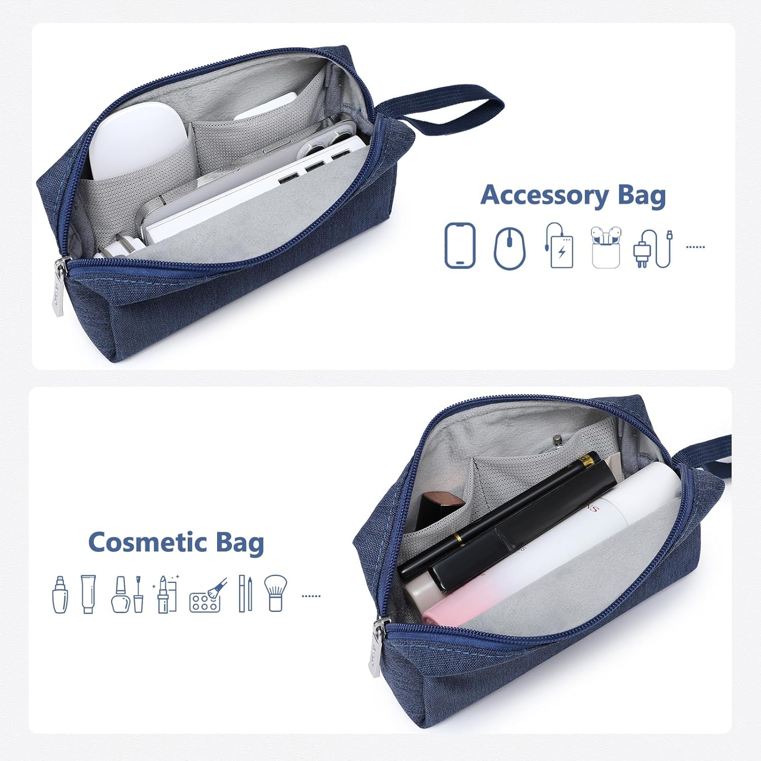 Sac de rangement portatif pour appareils électroniques, étui de transport pour chargeur de téléphone cellulaire; Cordon pour chargeur portable;