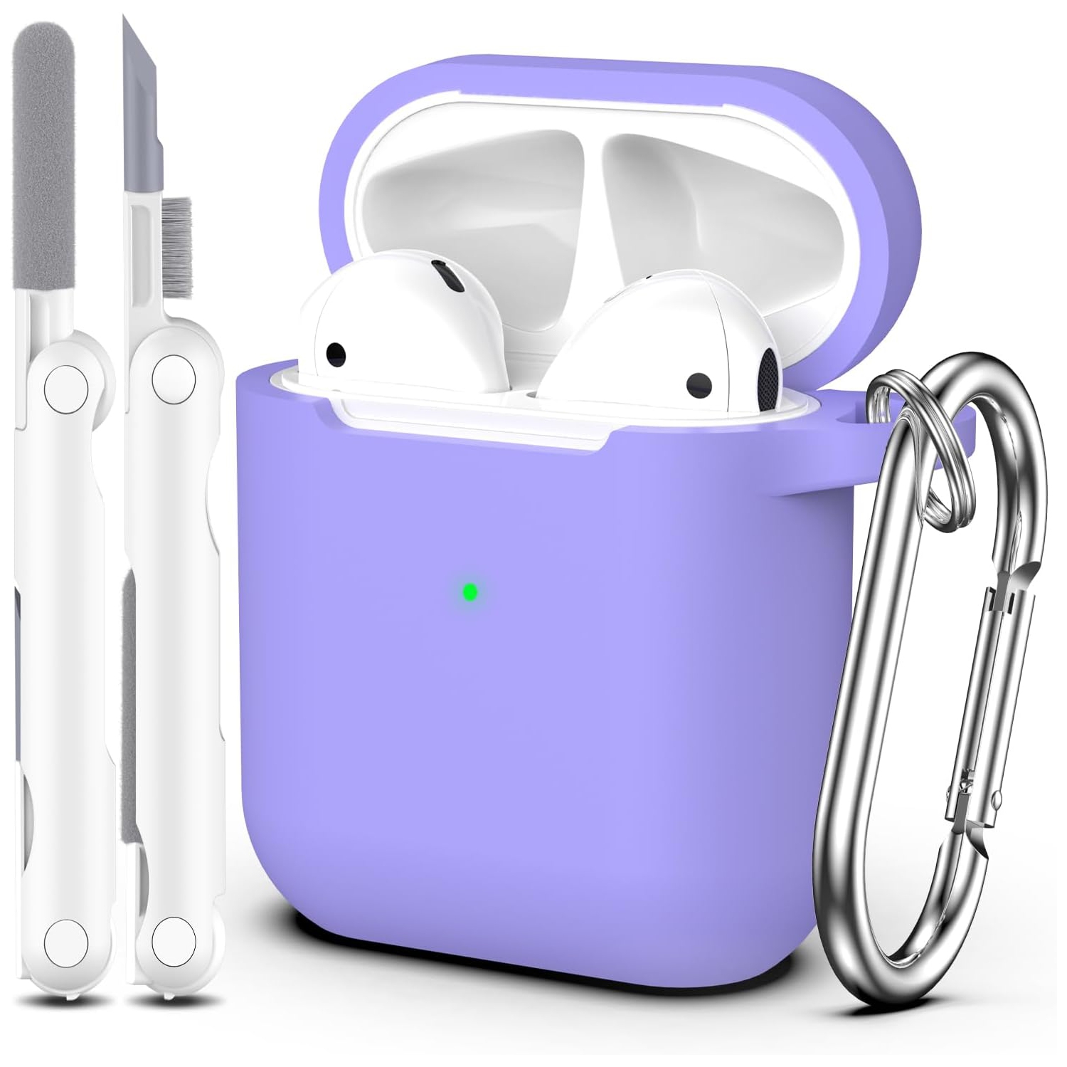 for AirPods Case Cover, Military Grade Anti-Fall Soft Silicone Shock-Absorbing Protective for AirPods 2&1