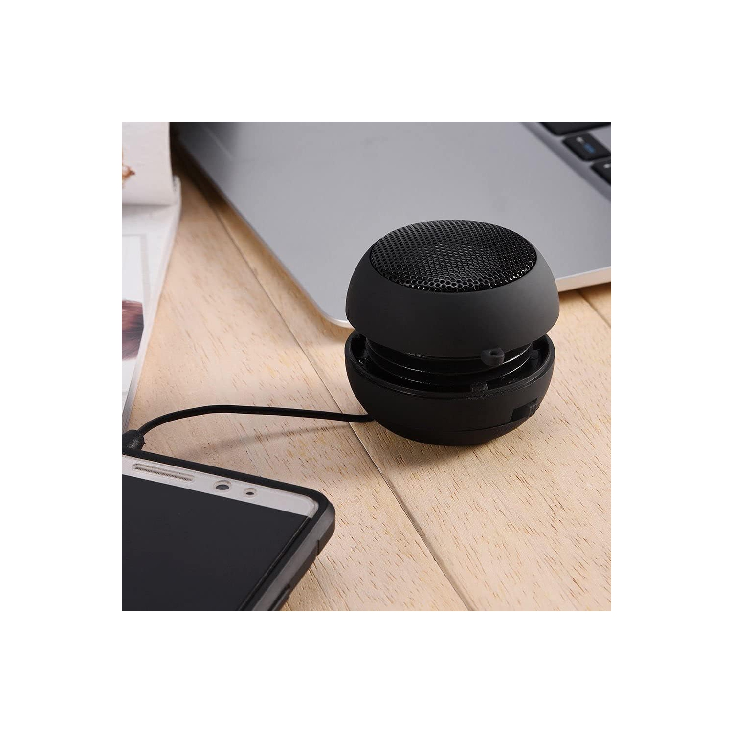 Mini haut-parleur, haut-parleur portatif avec prise audio 3,5&nbsp;mm intégrée de 180 mAh Rechargeable pour iPod, appareil mobile, téléphone, PC,