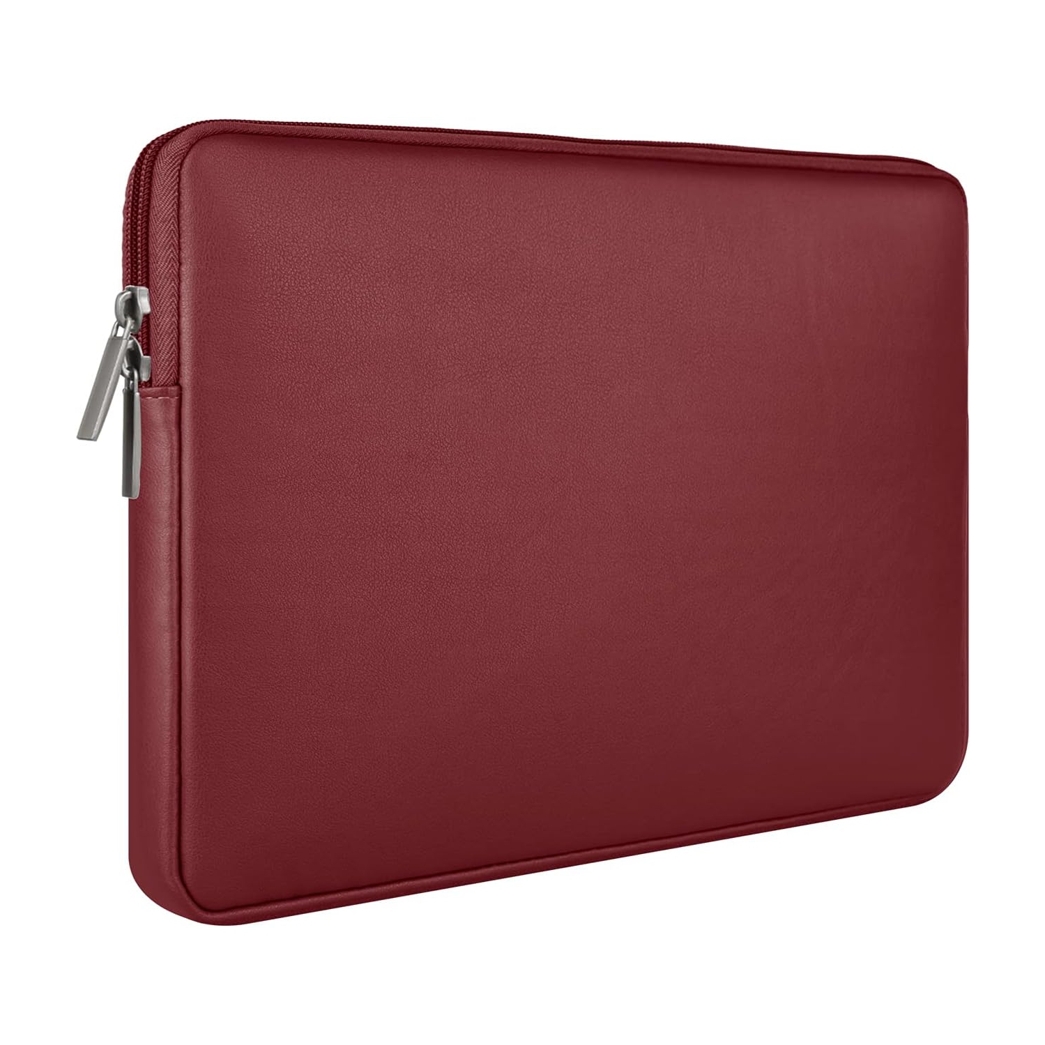 RAINYEAR 16 Inch Laptop Sleeve Soft PU Leather Case Protective Water Resistant Zipper Padded Cover Carrying Computer