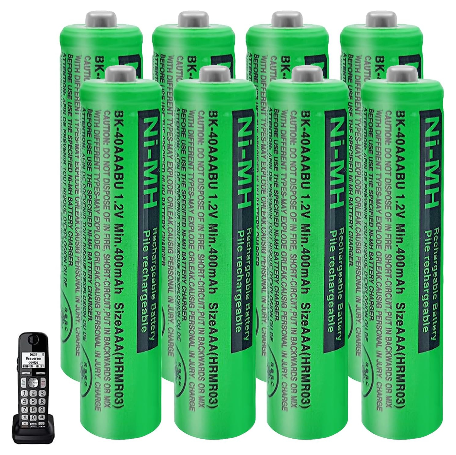 8 Pack BK-40AAABU Ni-MH AAA Rechargeable y for Panasonic, 1.2v 400mah Rechargeable AAA ies for Panasonic