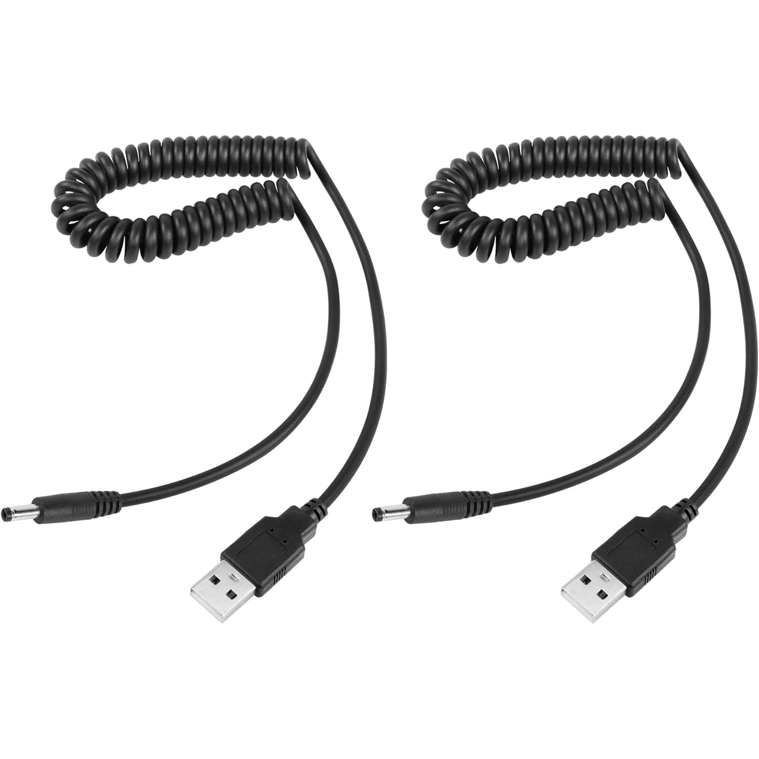 Câble d'alimentation DC COI de 5&nbsp;V, USB vers DC 4,0&nbsp;mm x cordon de recharge à ressort 1,7&nbsp;mm pour lampes USB, ventilateurs USB, dessin