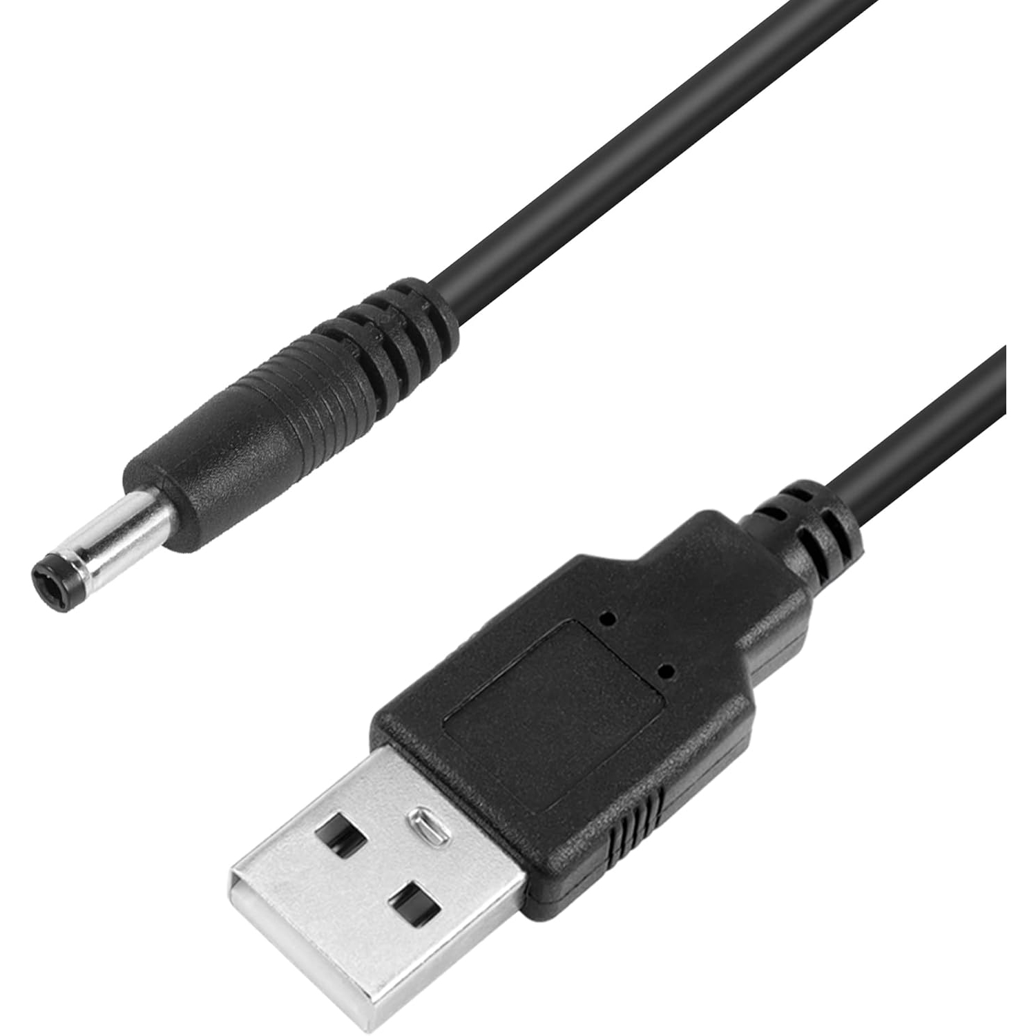 Câble d'alimentation DC COI de 5 V, USB vers DC 4,0 mm x cordon de recharge à ressort 1,7 mm pour lampes USB, ventilateurs USB, dessin