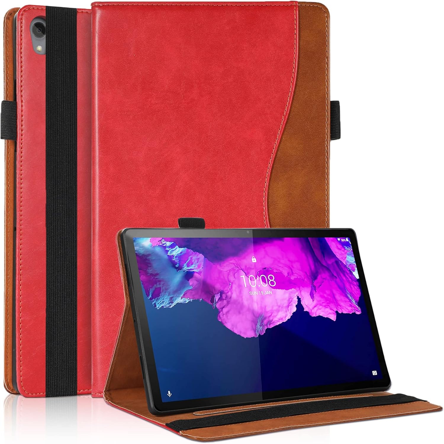Succtopy Case Lenovo Tab P11 (2nd Gen) 11.5 Inch 2022 TB350FU/TB350XU Folio Flip PU Leather Cover With Pen Holder Tablet Case With Stand Function
