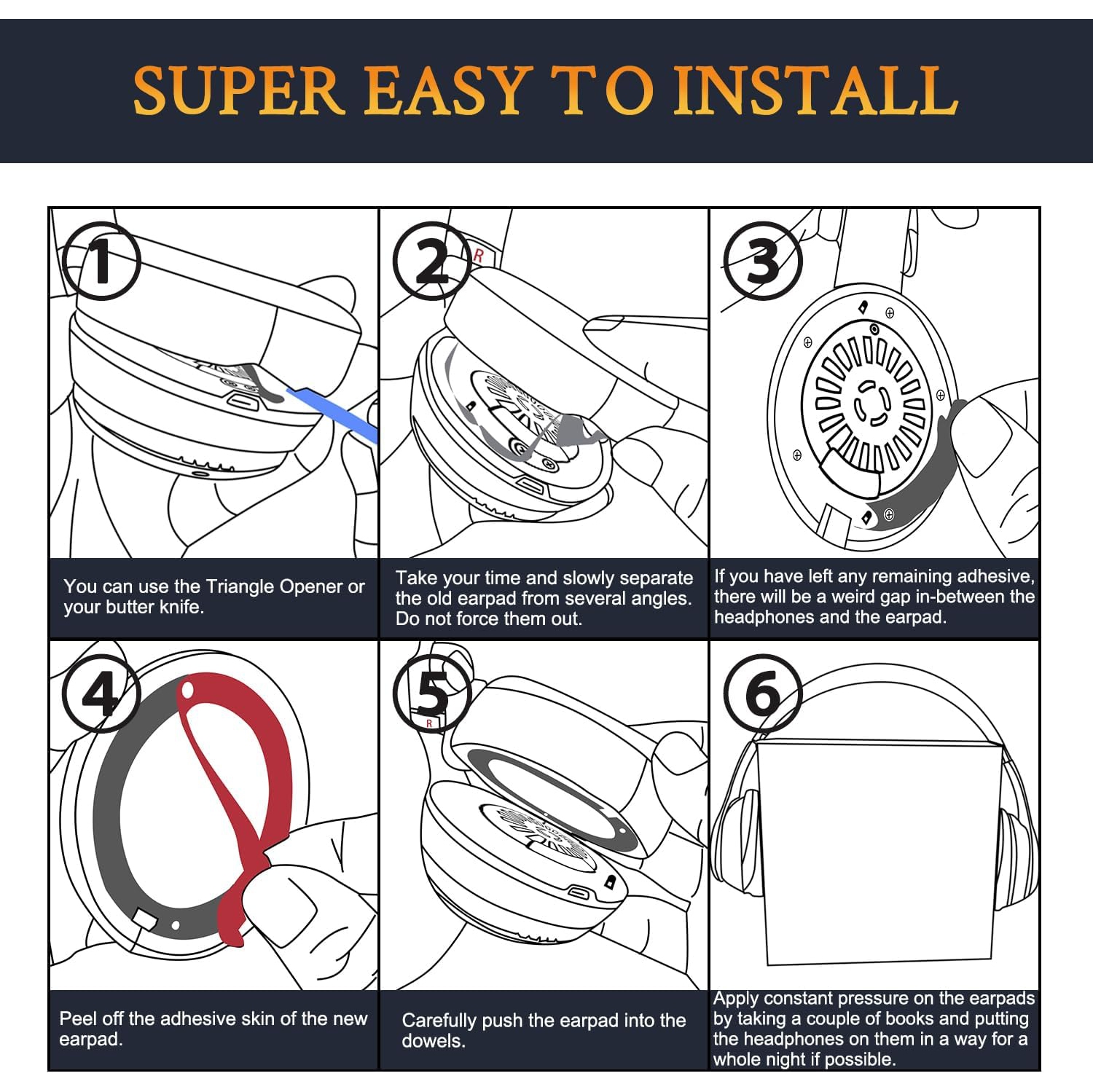 Coussinets de rechange pour écouteurs à suppression du bruit Studio Pro de Beats, coussinets avec coussinets souples