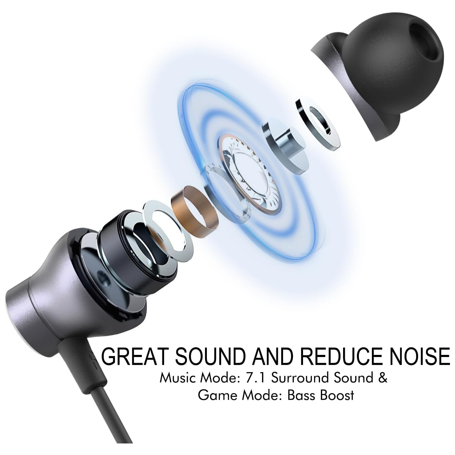 Écouteurs boutons USB avec rophone pour PC, écouteurs boutons de jeu USB pour PC Portable de bureau PS5 PS4, suppression du bruit