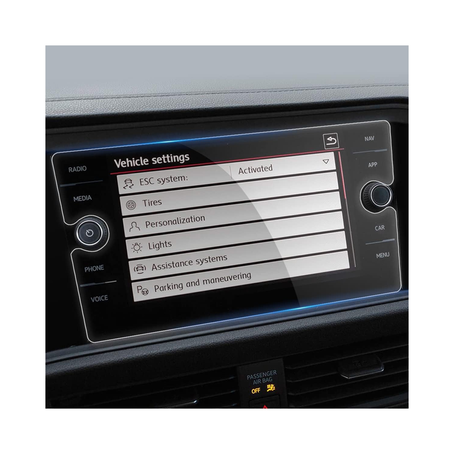 Protecteur d'écran de navigation 8&nbsp;po pour VW Volkswagen Jetta 2021 2022 2023 2024 Accessoires 2019 2020 et pour VW