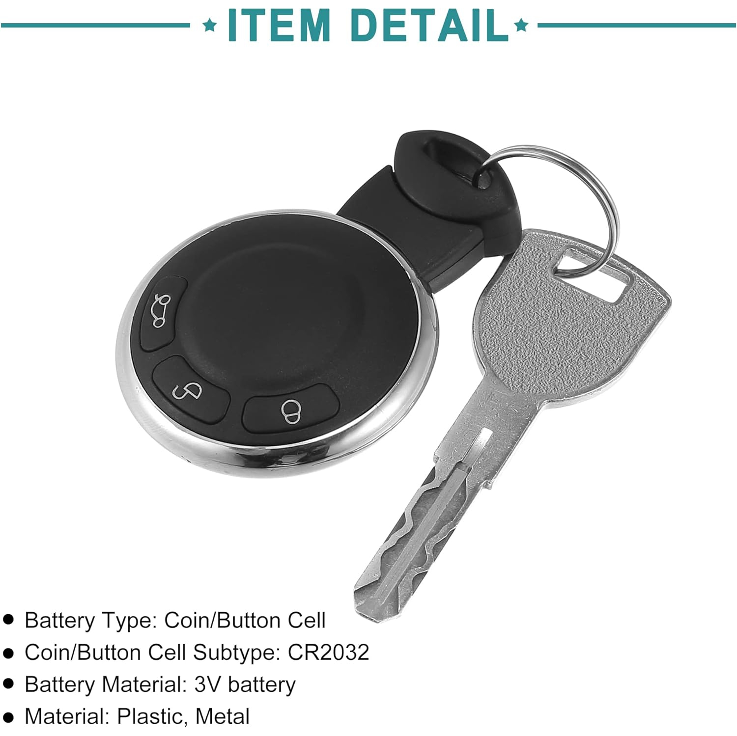 315MHz Keyless Entry Remote Key Fob Fit for Mini Cooper - Pack of 1 Black