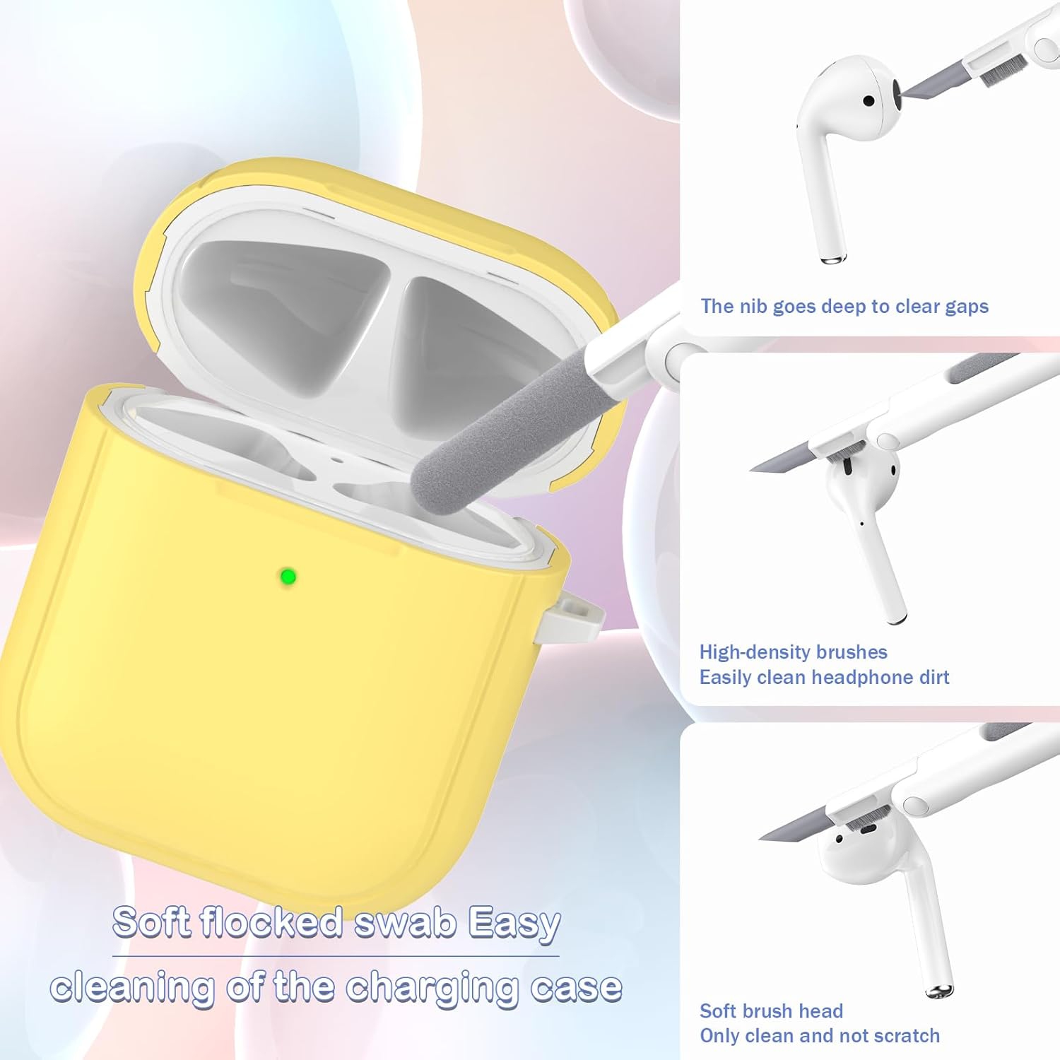 for AirPods 2nd Generation Case Cover with Kit, Full Drop Protection Cover with Lanyard, Youthful