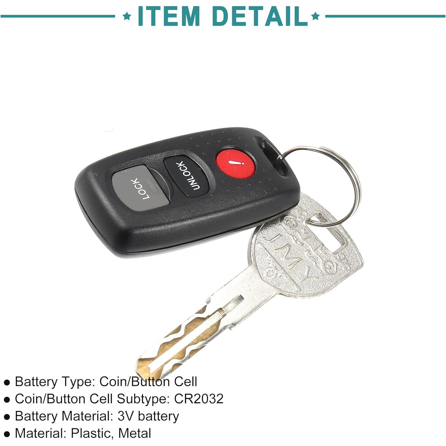 Keyless Entry Remote Key Fob Fit for Mazda 3 - Pack of 1 Black