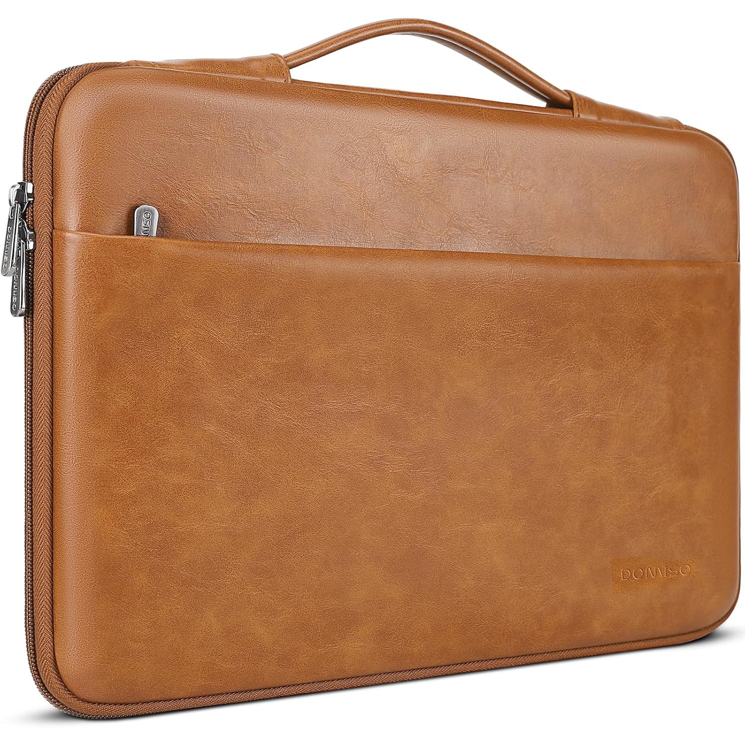 17.3 inch Laptop Sleeve Case Waterproof PU Computer Cover Bag for HP, Dell, Asus Notebook,Brown