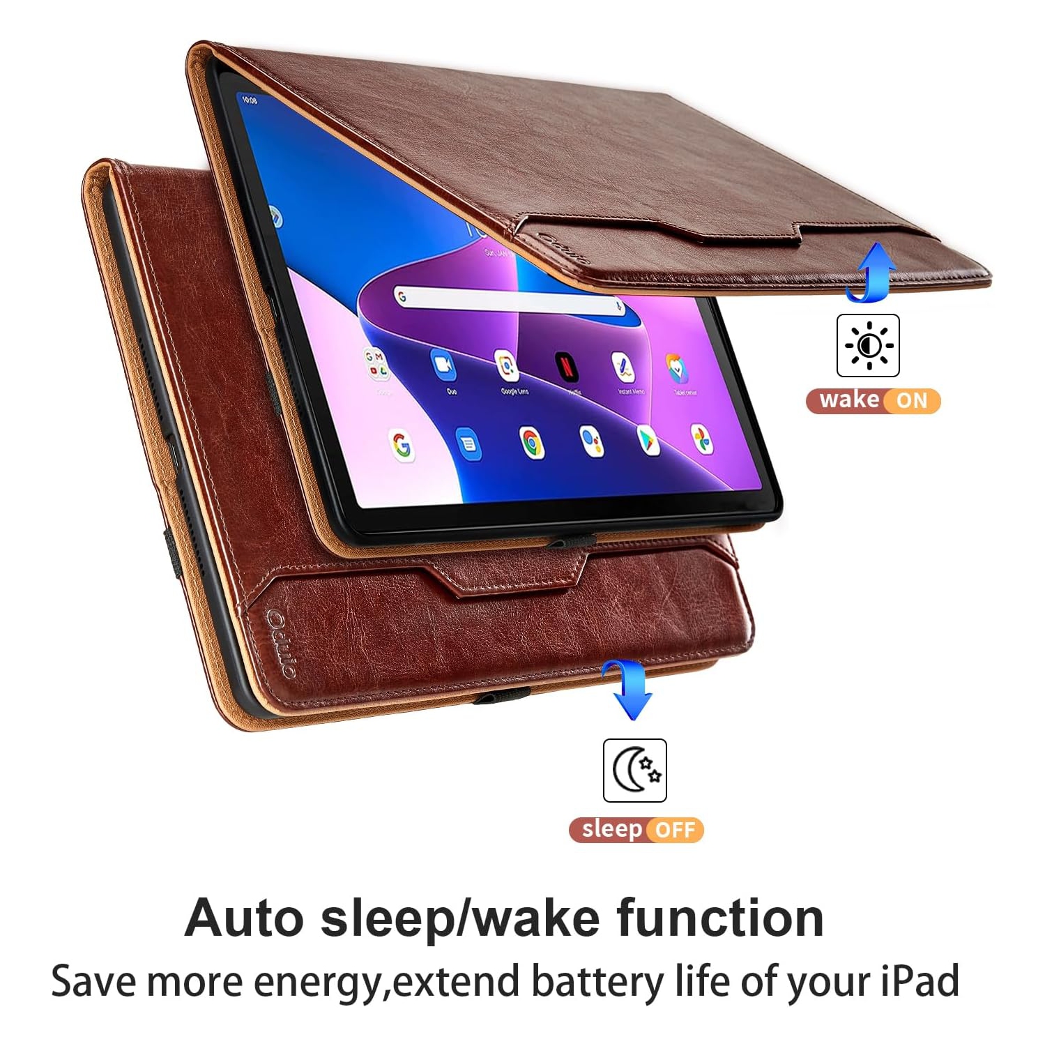 Case for Lenovo Tab M10 Plus 3rd Gen 2022 10.6 inch - [Hand Strap] Multi-Angle Viewing Stand PU Leather Tablet Case