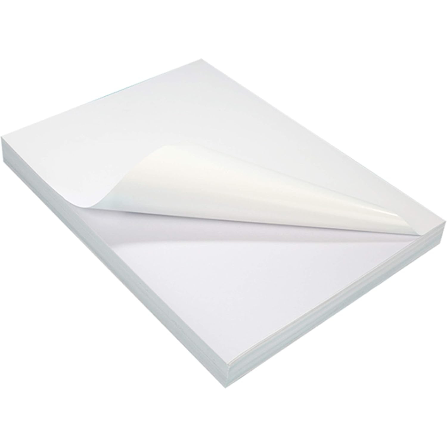 20 feuilles de papier autocollant en vinyle blanc lustré imprimable feuilles auto-adhésives 8,5 x 11&nbsp;po papier autocollant étanche à séchage