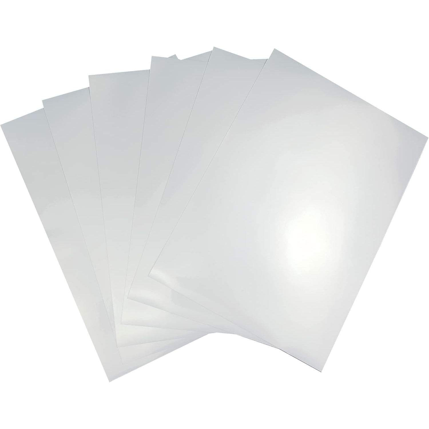 20 feuilles de papier autocollant en vinyle blanc lustré imprimable feuilles auto-adhésives 8,5 x 11&nbsp;po papier autocollant étanche à séchage