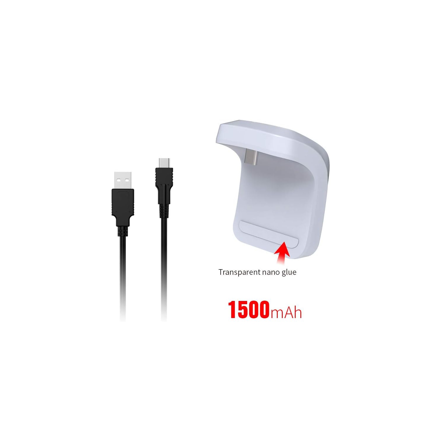 Dobe Rechargeable Controller y Pack for PS5, 1500mAh Rechargeable y Replacement, Fast Charging External