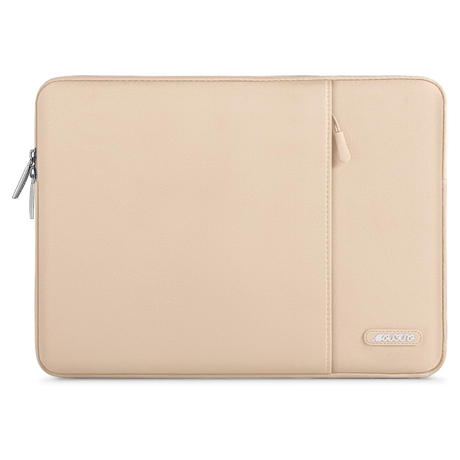 Laptop Sleeve Bag Compatible with Laptop 13.3 inch, Polyester Vertical Case with Pocket, Apricot