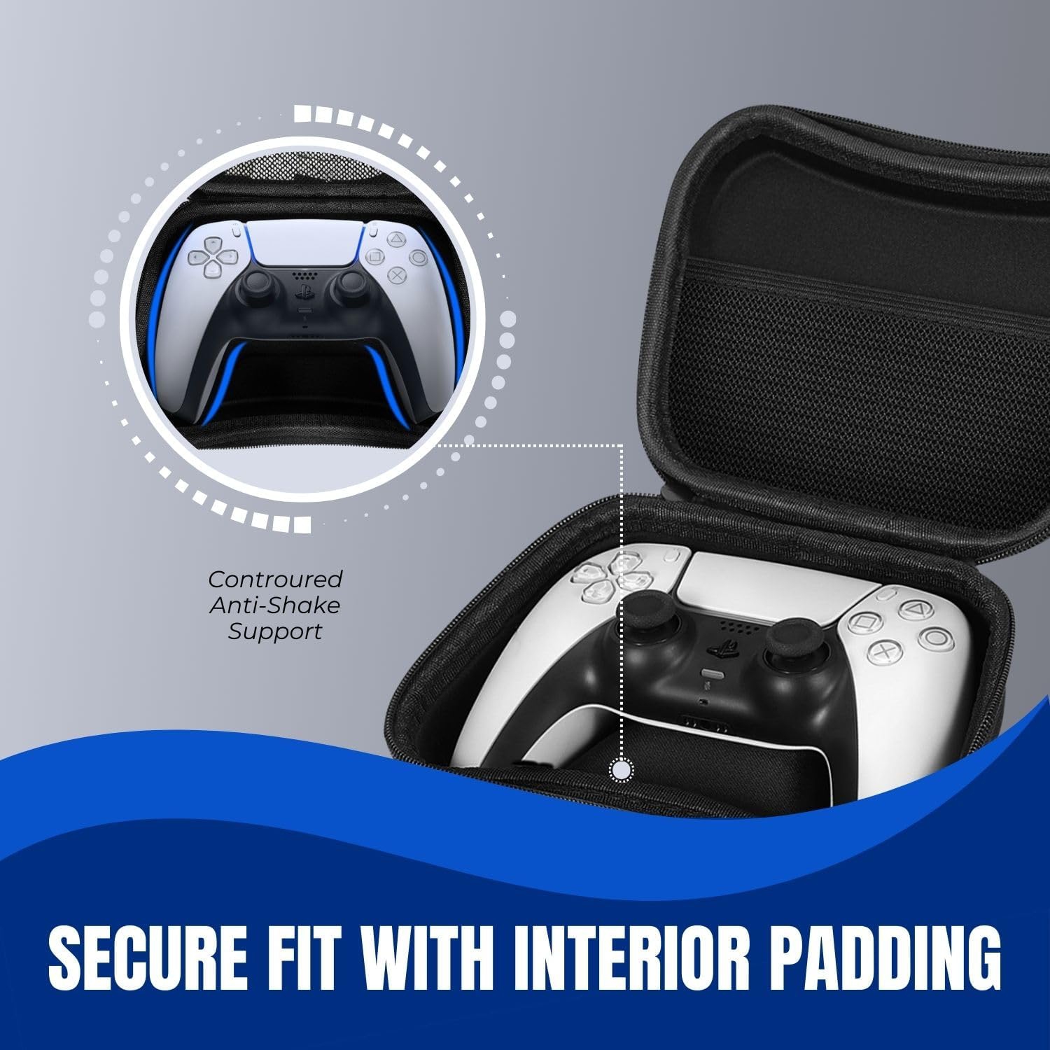 TNP Carrying Travel Storage Case for PS5 Controller, PS4 Controller, Xbox Series X / S / Xbox One Controller, Nintendo