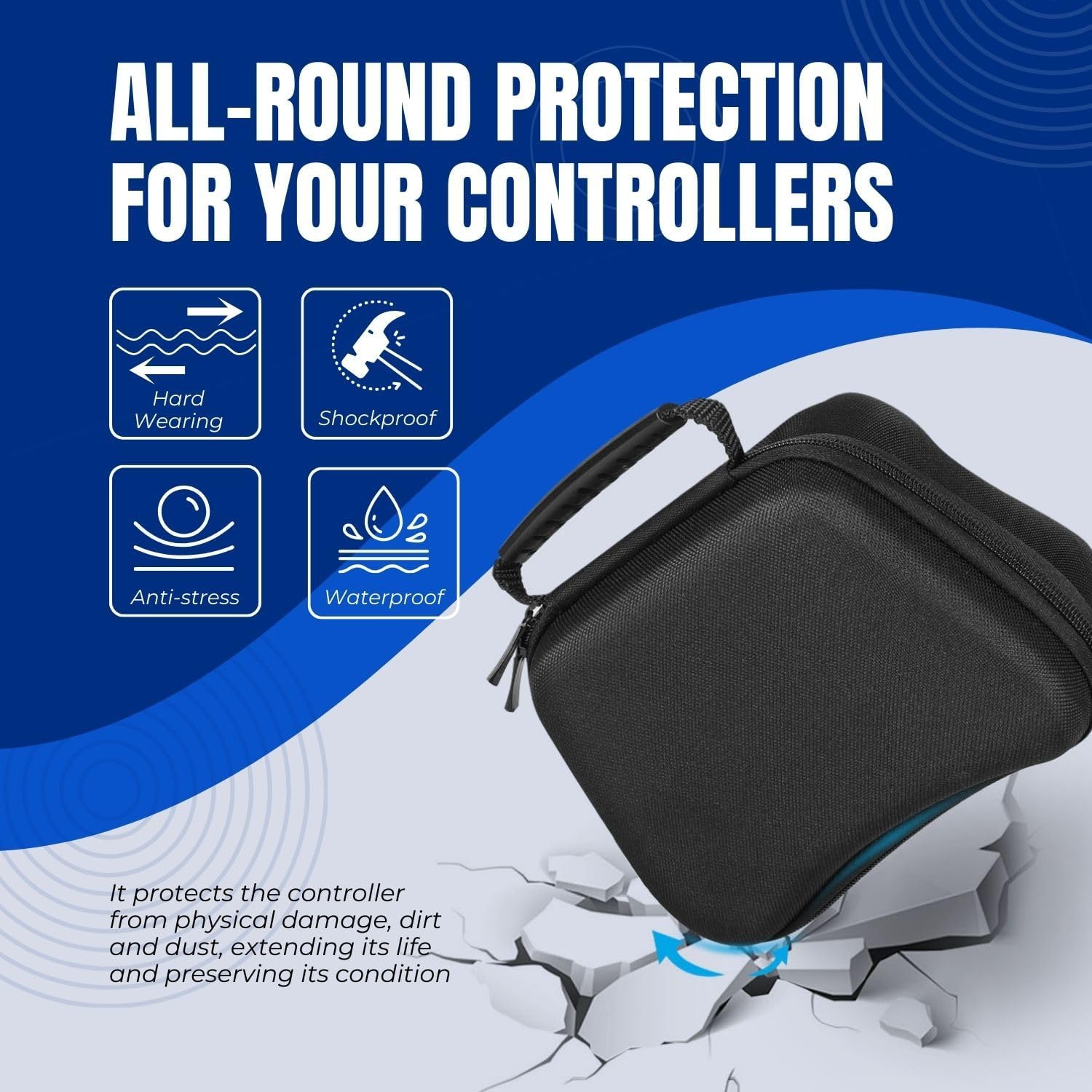 TNP Carrying Travel Storage Case for PS5 Controller, PS4 Controller, Xbox Series X / S / Xbox One Controller, Nintendo
