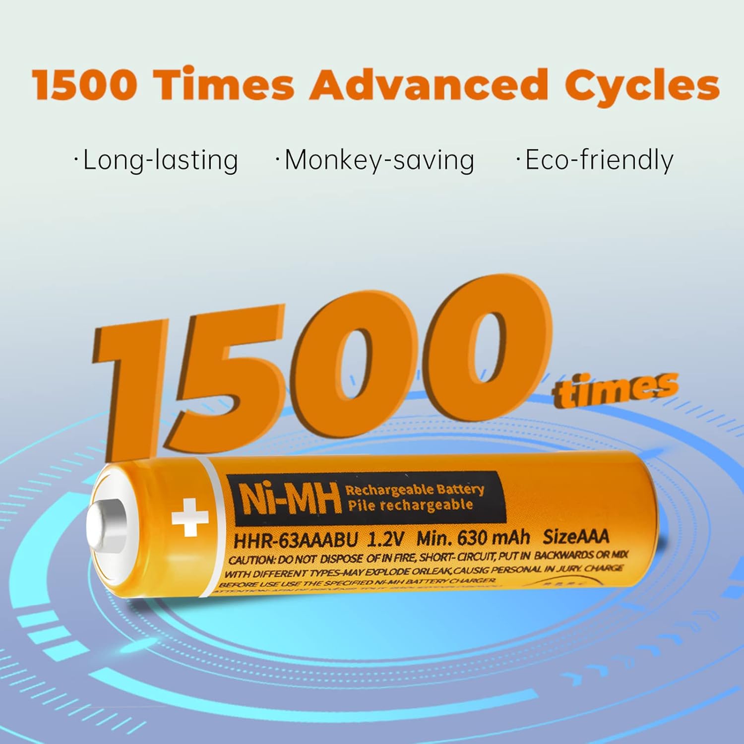 Paquet de 4 téléphones sans fil rechargeables NI-MH AAA de HHR-65AAABU y, 1,2&nbsp;V 630 mAh de remplacement compatible