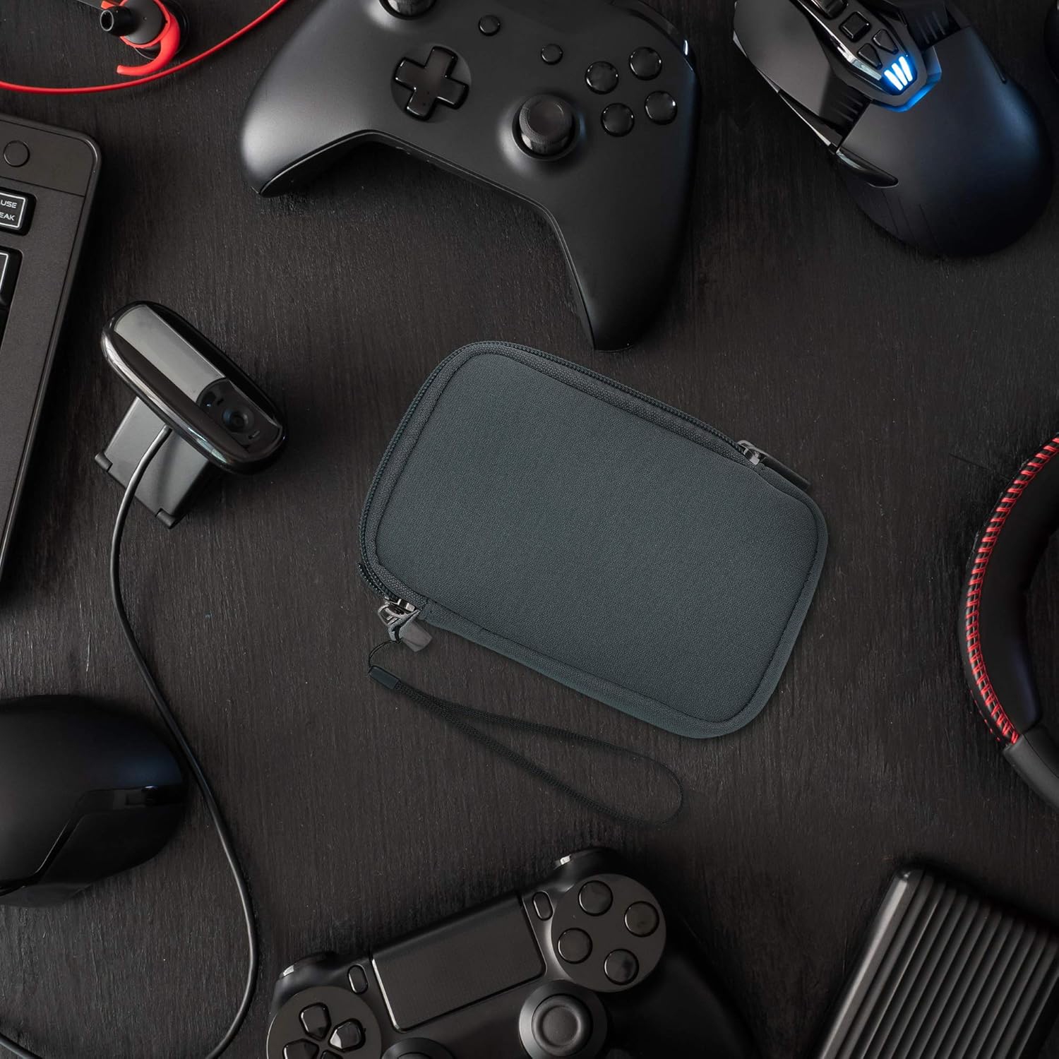 Étui de transport compatible avec la Nintendo 3DS XL - Pochette de console en néoprène avec fermeture à glissière - Gris