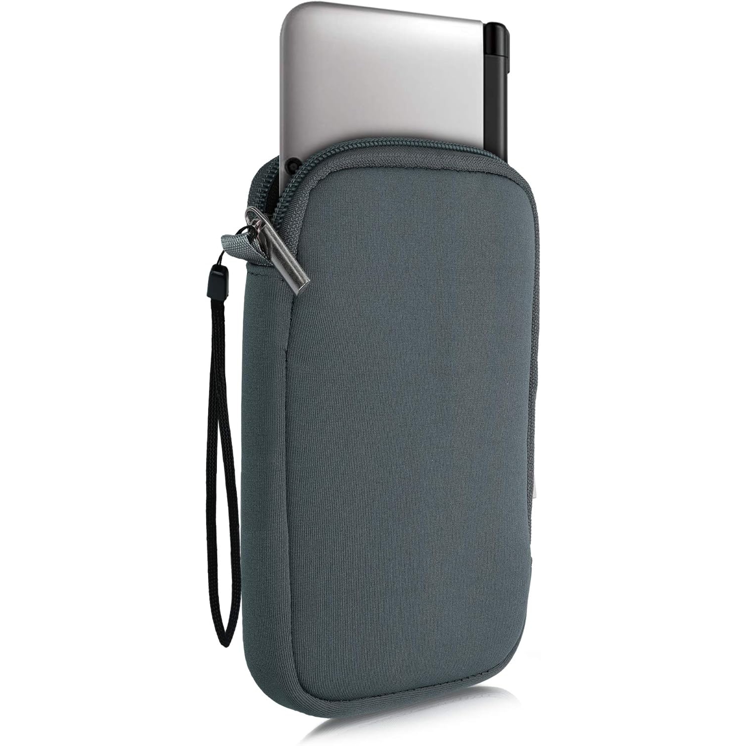 Étui de transport compatible avec la Nintendo 3DS XL - Pochette de console en néoprène avec fermeture à glissière - Gris