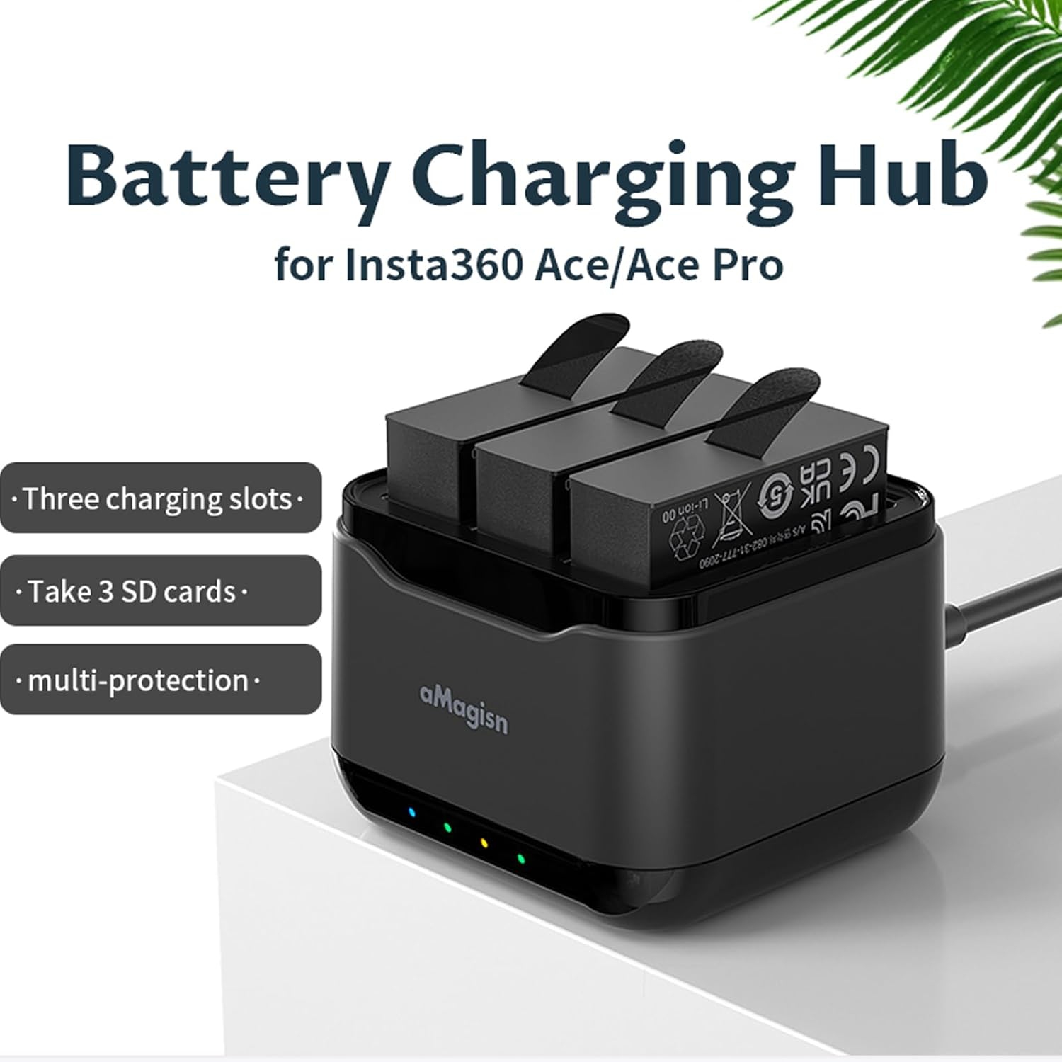 Charging Hub Compatible with Insta360 Ace Pro/Insta360 Ace Fast y Charger y Charging Butler Action