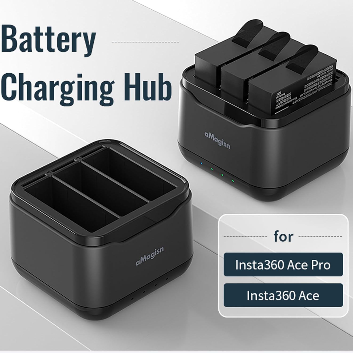 Charging Hub Compatible with Insta360 Ace Pro/Insta360 Ace Fast y Charger y Charging Butler Action