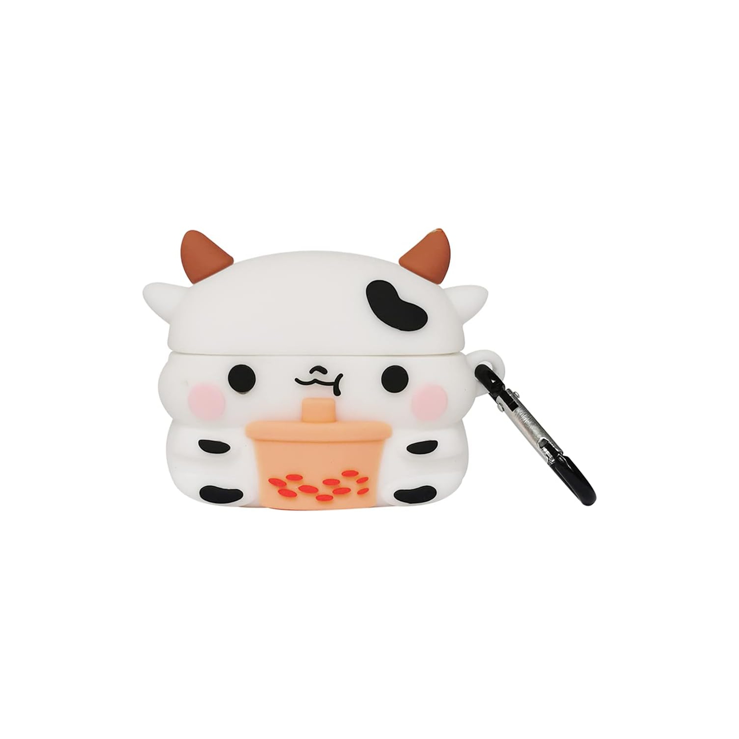 Compatible with AirPods 3 Case Boba Milk Tea Cow, Protective Silicone Cartoon 3D Cover for AirPod 3rd Generation Case,