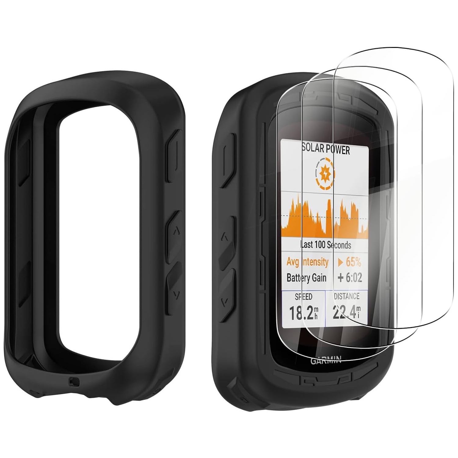 Case for Garmin Edge 540/Garmin Edge 840/Edge 840 Solar/Edge 540 Solar + Screen Protector, Shock-Absorption