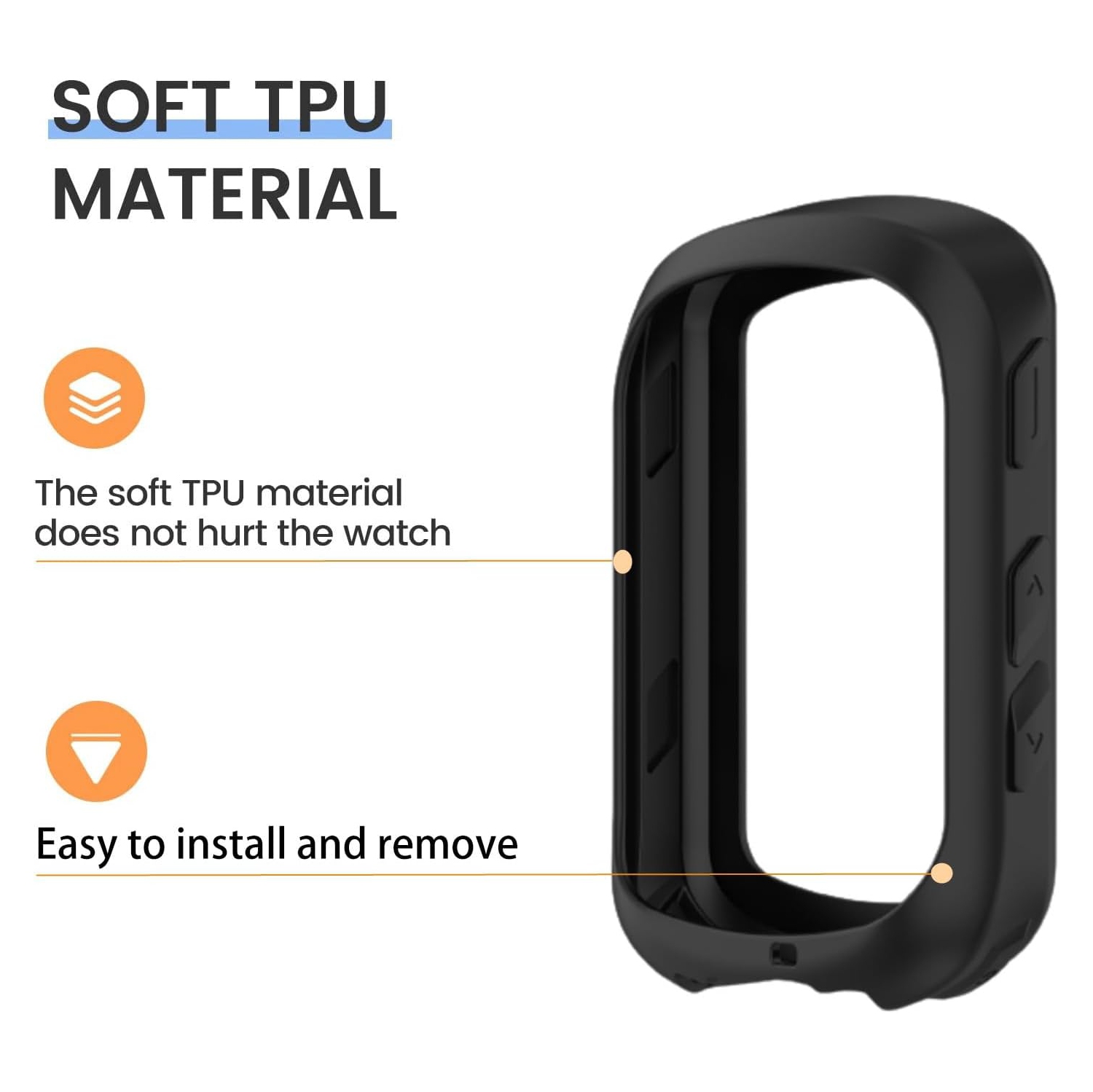 Case for Garmin Edge 540/Garmin Edge 840/Edge 840 Solar/Edge 540 Solar + Screen Protector, Shock-Absorption