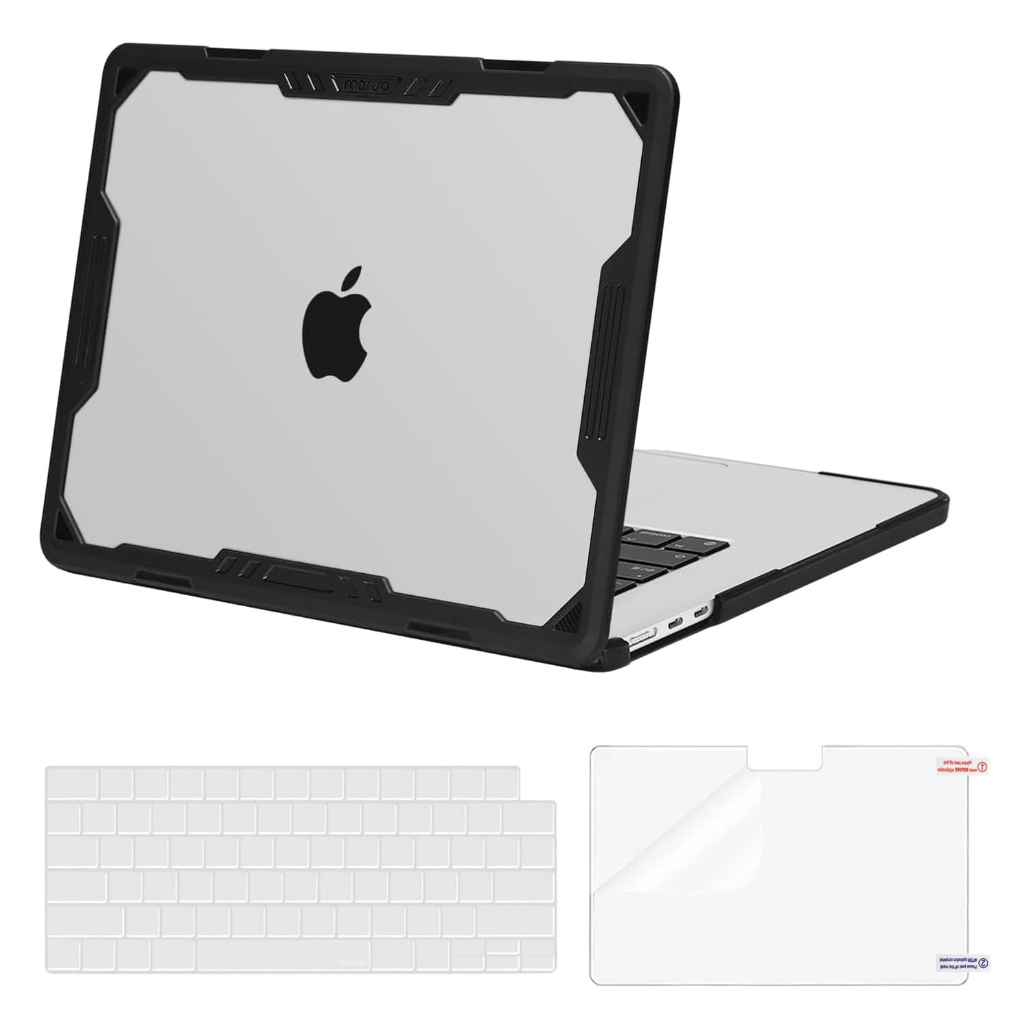 Compatible with MacBook Air 15 inch Case 2023 2024 M3 A3114 M2 A2941 Touch ID, Symmetric Geometric Heavy Duty