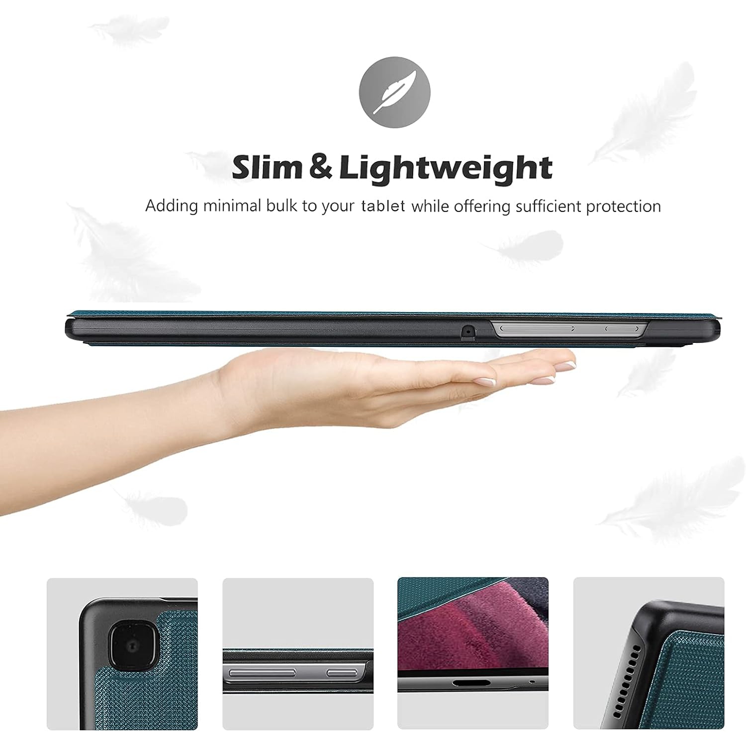 Étui pour Samsung Galaxy Tab A7 Lite 8,7&nbsp;po 2021, étui folio protecteur mince Galaxy