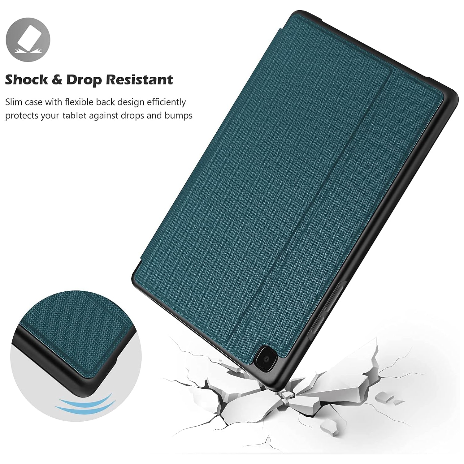 Étui pour Samsung Galaxy Tab A7 Lite 8,7&nbsp;po 2021, étui folio protecteur mince Galaxy