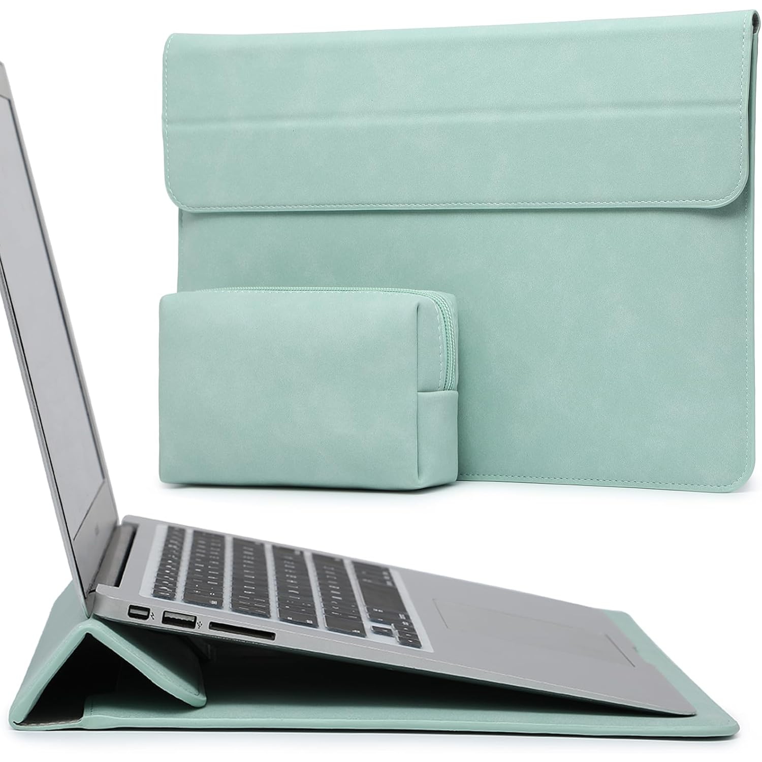 13.3-14 Inch Laptop Sleeve Cover with Case Stand Feature for MacBook Pro 14 M3/M2/M1 Pro/Max A2992 A2918 A2779