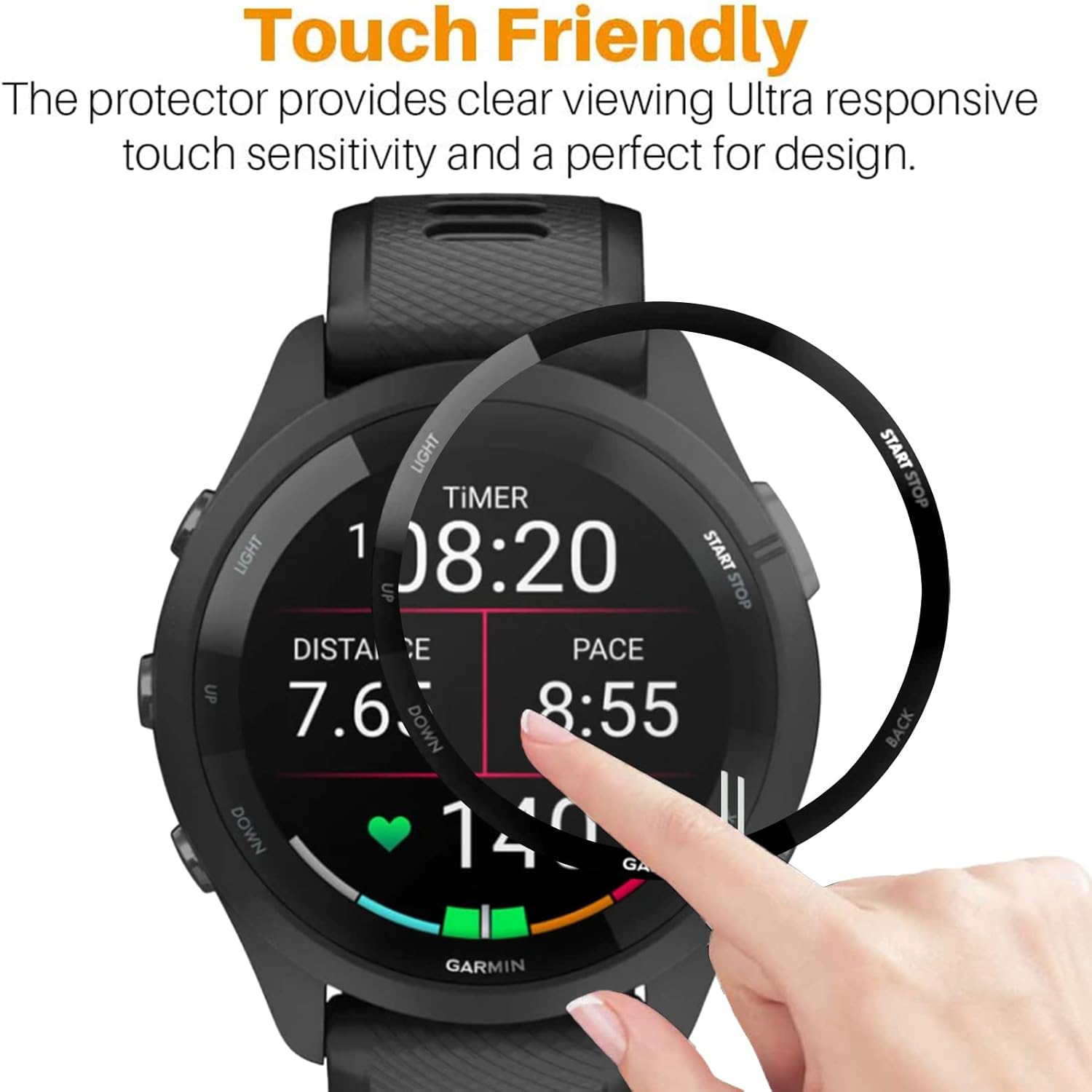 [Paquet de 3] Protecteur d'écran pour Forerunner 265 de Garmin, verre trempé, HD antirayure