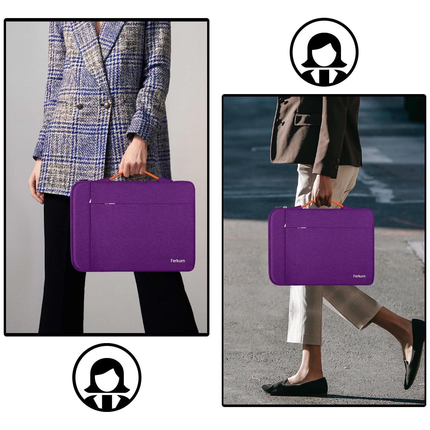 Housse pour portable Étui pour Chromebook Compatible avec MacBook Air/Pro, iPad, Surface Pro, Acer, HP Dell