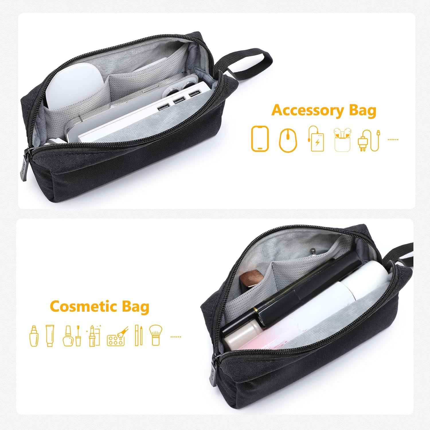 Sac de rangement portatif pour appareils électroniques, étui de transport pour chargeur de téléphone cellulaire; Cordon pour chargeur portable;