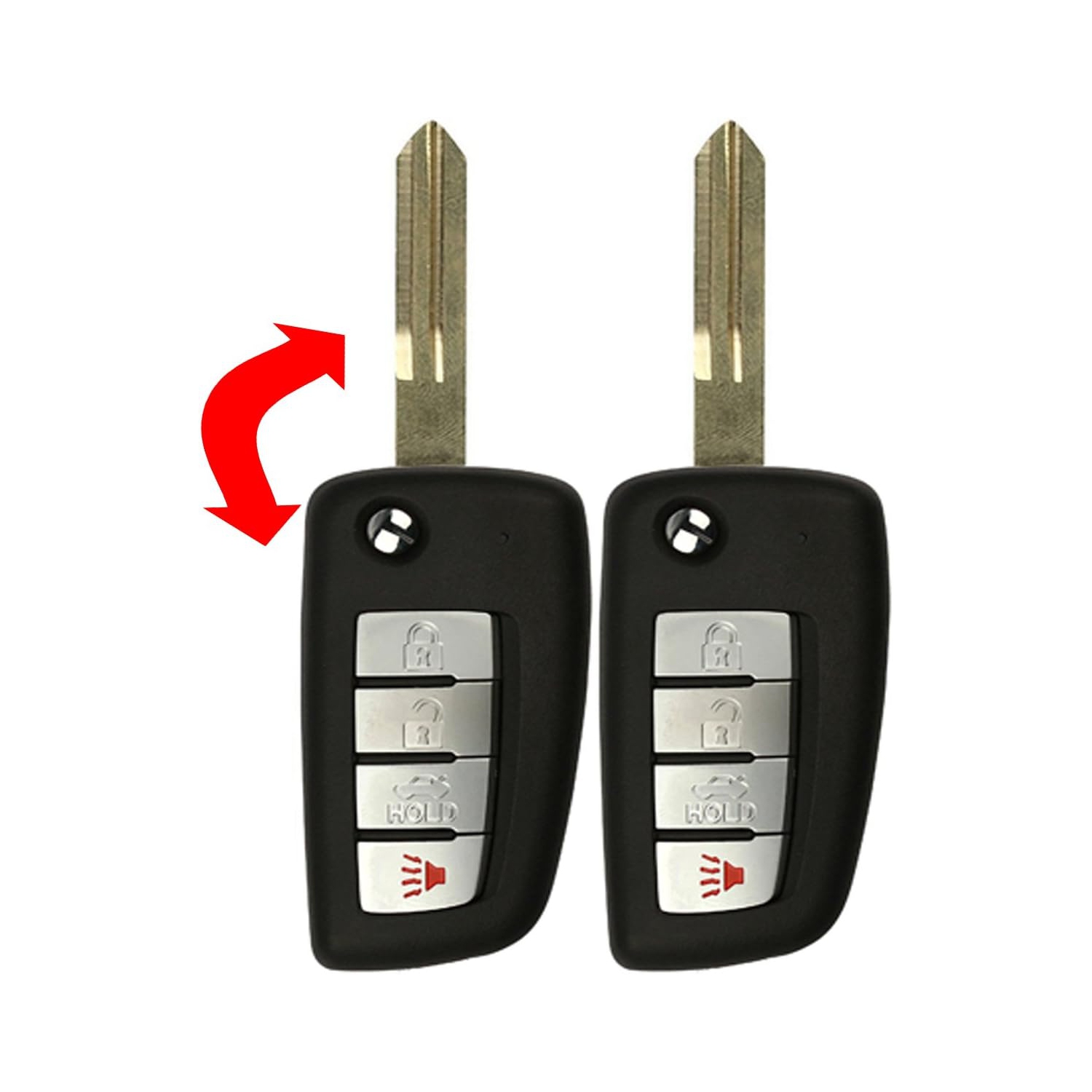 thumbnail image 2 of AKS KEYS 2-Pack Keyless Entry Remote Key Fob + Ignition Key For Nissan - ID46 315MHz 2 of 6