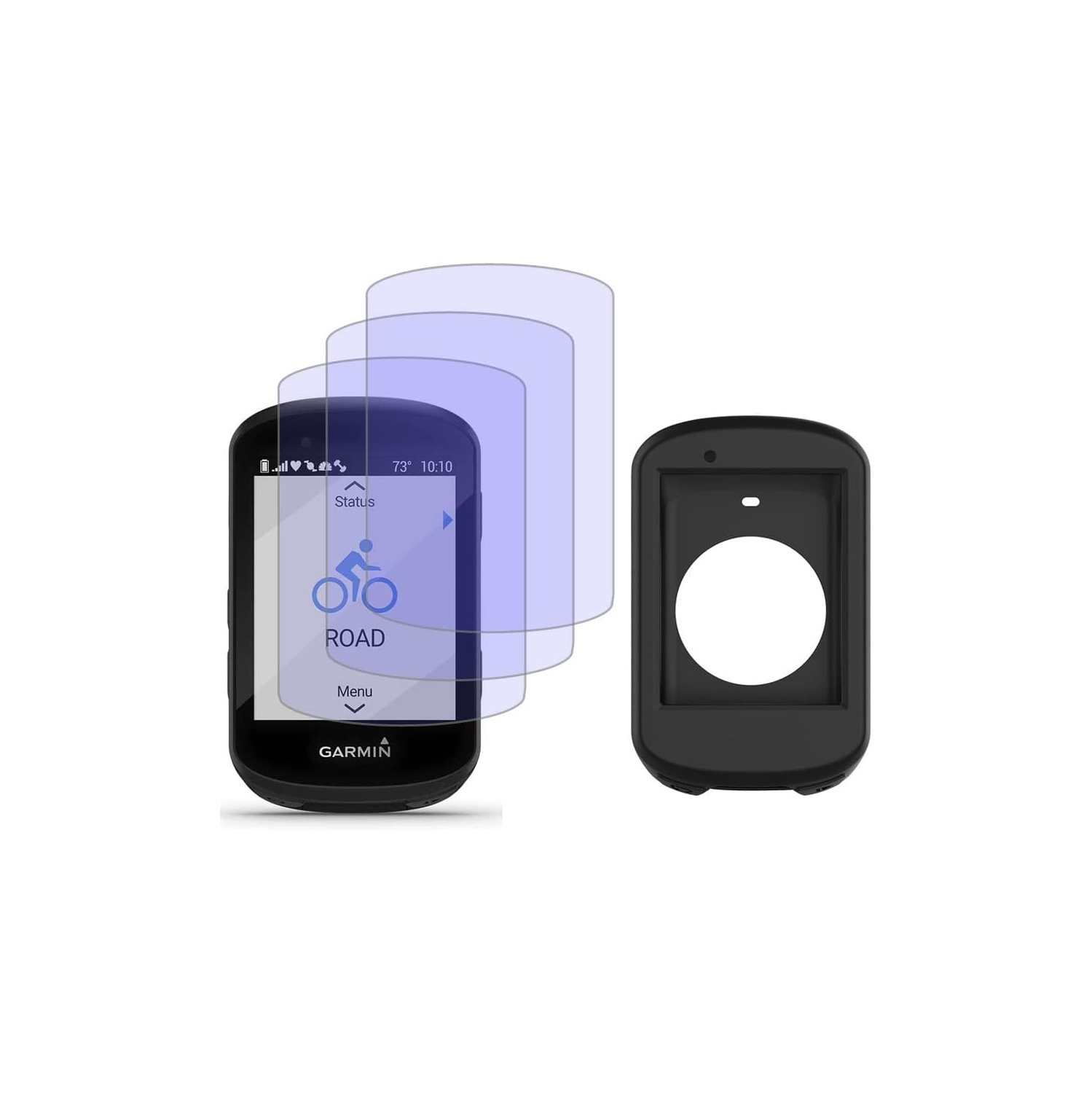 Protecteur d'écran et étui en silicone pour GPS Edge 830 de Garmin, film verre trempé antirayure élevé