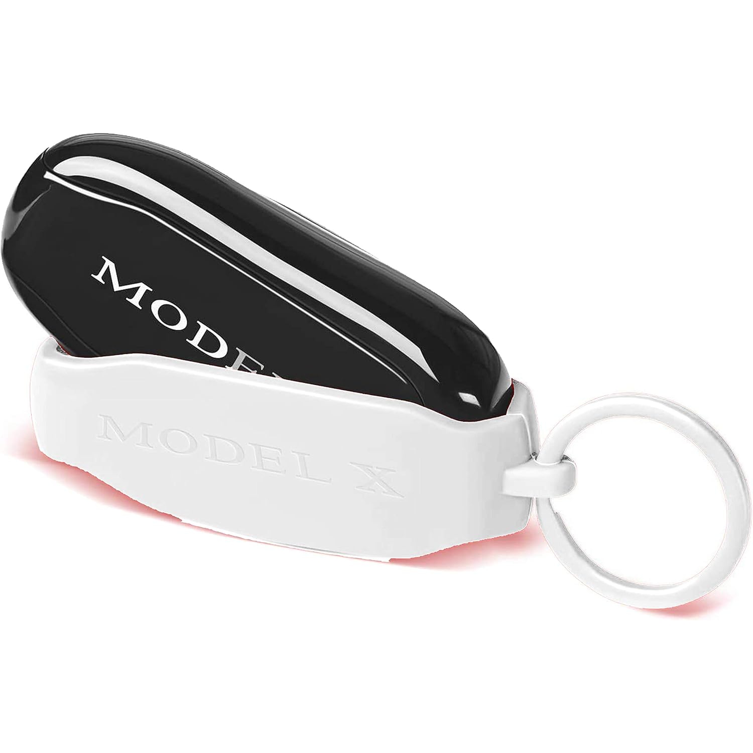 for WHITE Tesla MODEL X Skin Cover Keychain Remote Key Fob Key Chain Accessory Smart Key Protective Protector Case