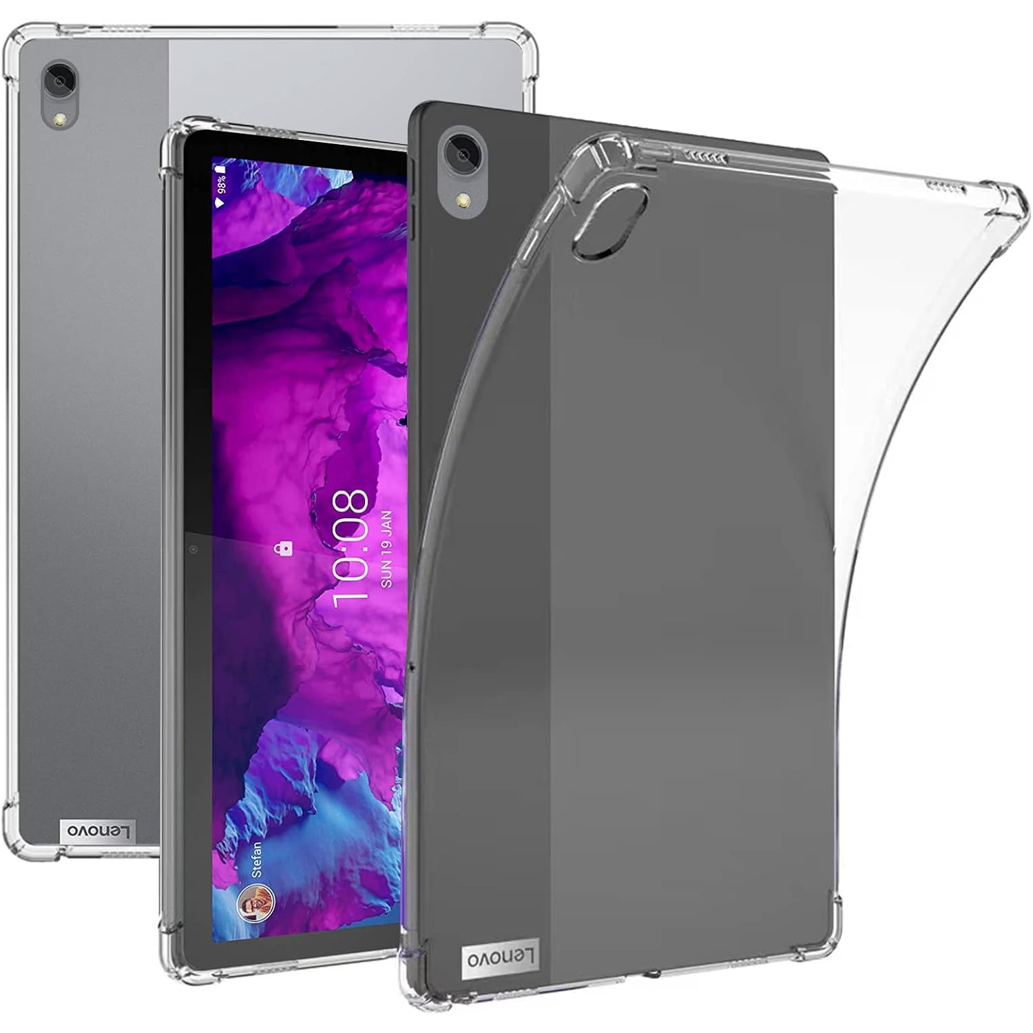 Tablet Case for Lenovo Tab P11/Lenovo Tab P11 Plus 11inch, Flexible Slim Reinforced Corners Clear Protective