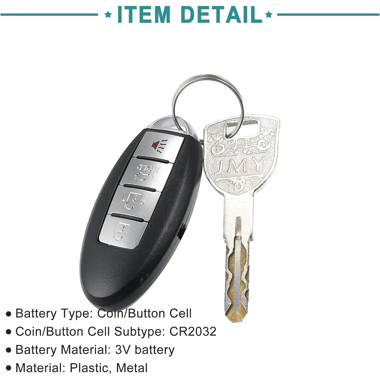 315MHz Keyless Entry Remote Key Fob Fit for Nissan Altima 2007-2012 - Pack of 1 Black